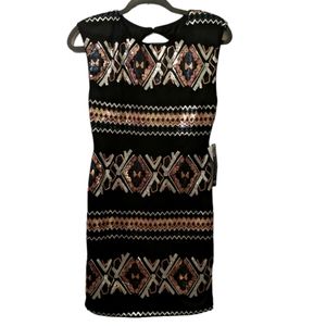 NWT As U Wish Black Sequins Dress Size Large Jr